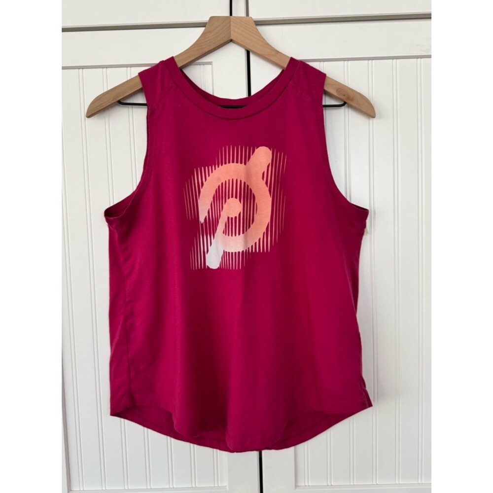 Peloton Women's Fuchsia Gradient Logo Tank - Sz M
